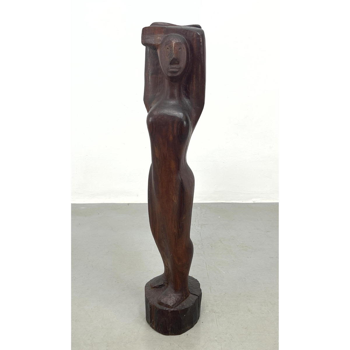 Large Abstract Carved Wooden Torso