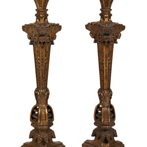 A Pair of Italian Giltwood Pedestals 19th 2a76a5