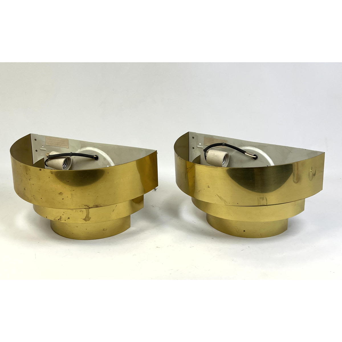 Pr Brass Louver style Semi Round