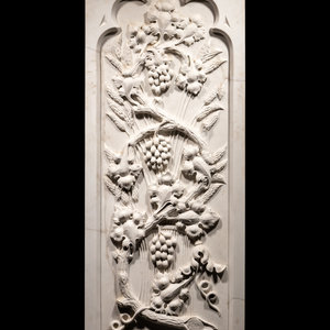 A Carved Marble Wall Relief Plaque
Late