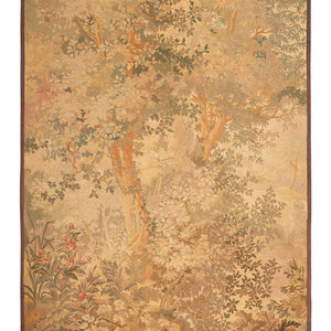 A Continental Wool Verdure Tapestry 19th 2a76df