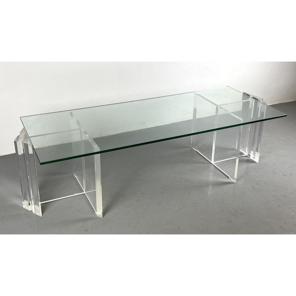 Vintage Lucite coffee table with