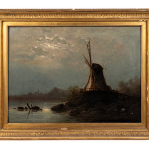 C Raffel British 19th Century Windmill  2a776a