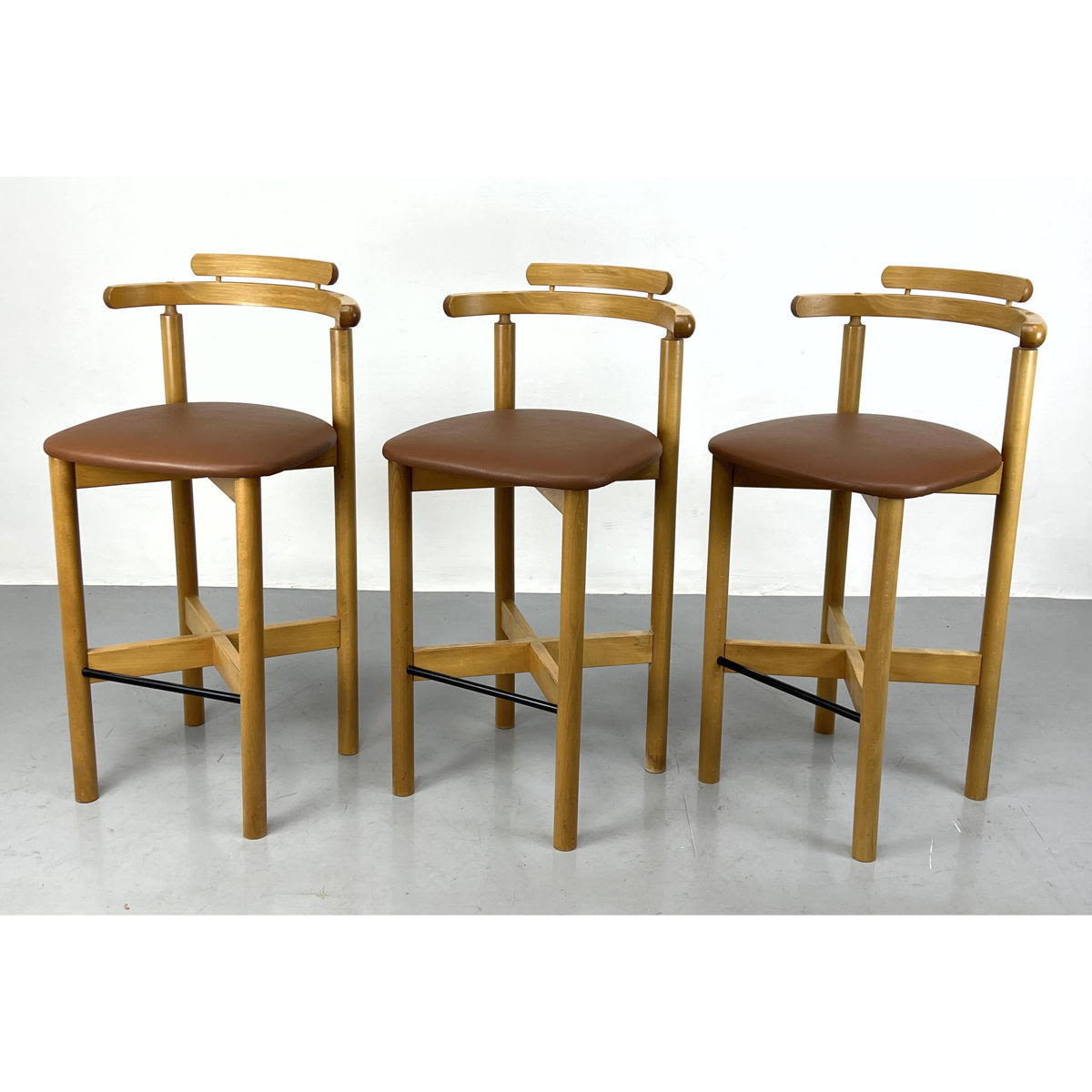 3 Danish modern Bar Stools by Gangso 2a777c