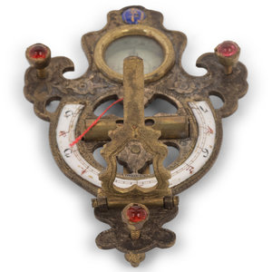 A Chinese Enameled Brass Navigation 2a7797
