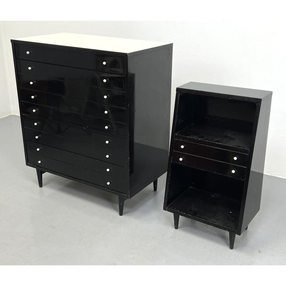 2pc AMERICAN of MARTINSVILLE Ebonized