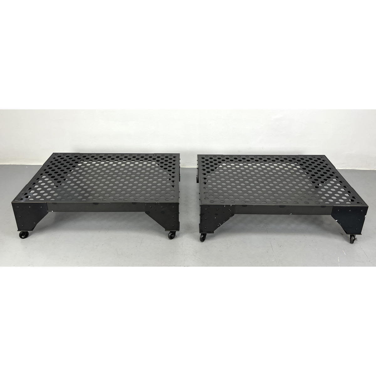 Pair Large Industrial Steel Tables  2a77b8