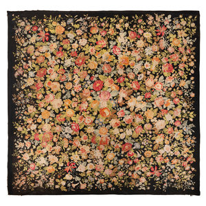 A Floral Needlepoint Rug
20th Century
12