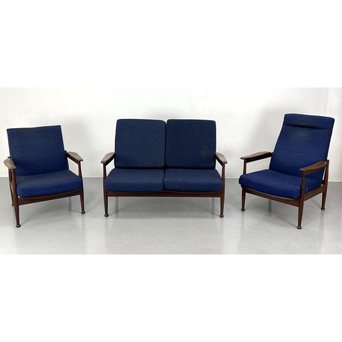 3pc Set Danish Modern Teak Love 2a7803