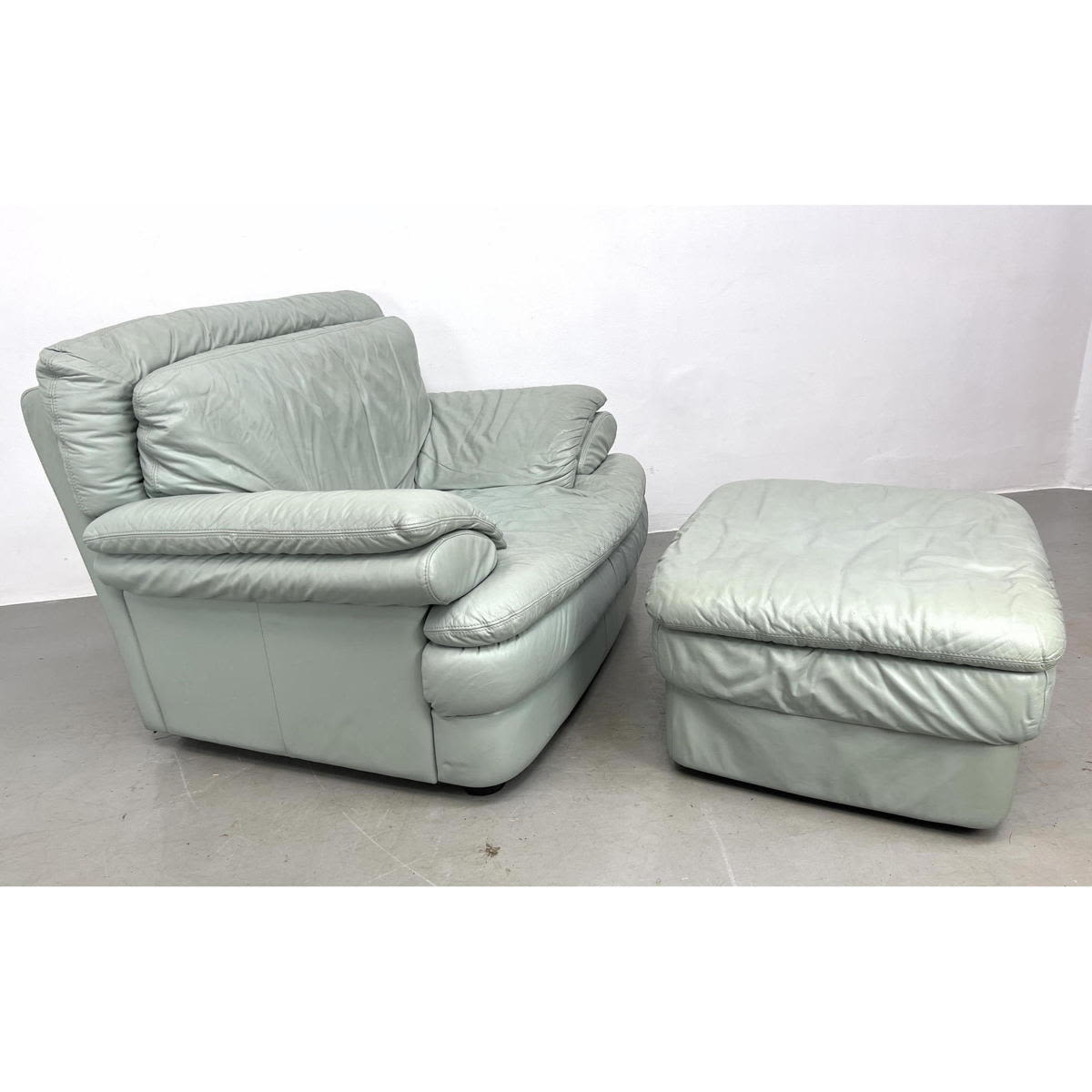 Italian mint green leather lounge 2a783c