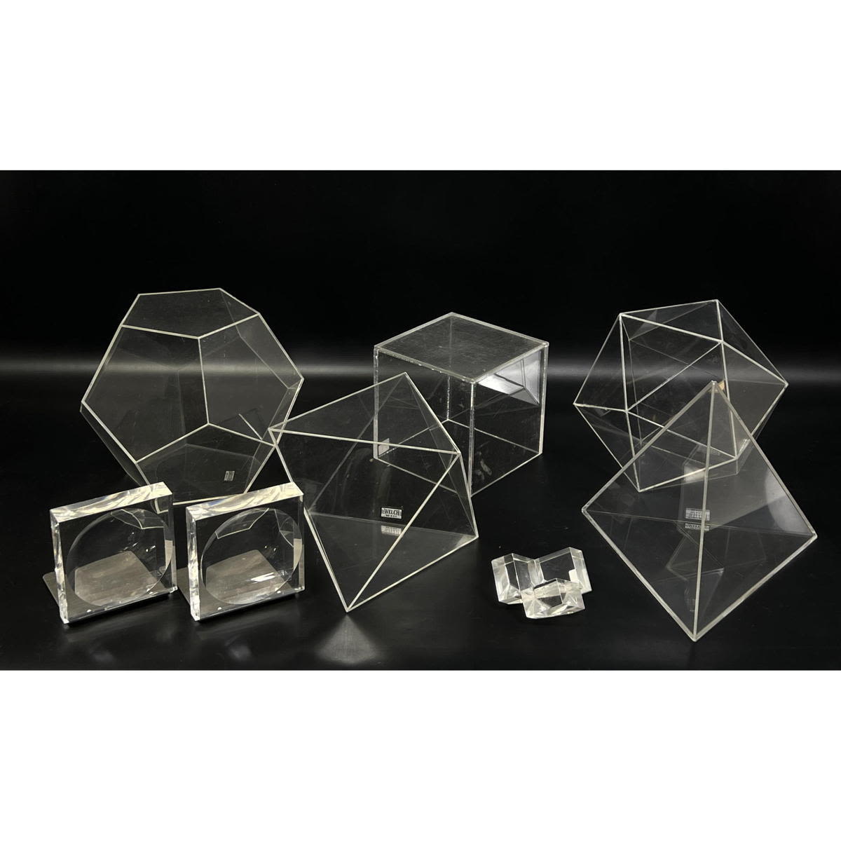 8pc Collection Lucite and Acrylic