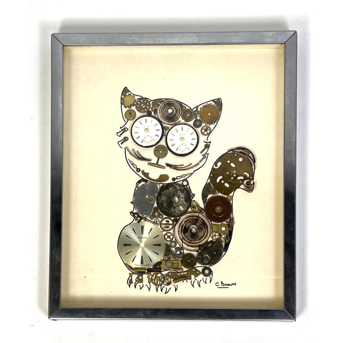 C BROWN Cat Art composed of Watch 2a7888