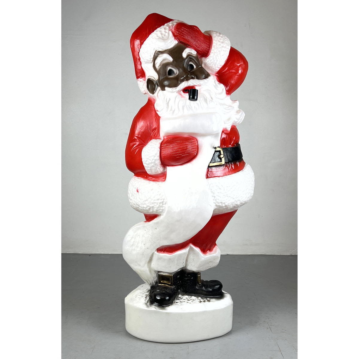 Newer Black Santa Blow mold Christmas 2a788a