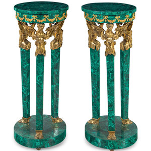 A Pair of Empire Style Gilt Metal