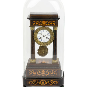 A Charles X Marquetry Mantel Clock First 2a78e2