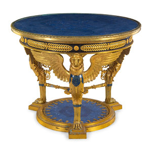 An Empire Style Gilt Bronze and