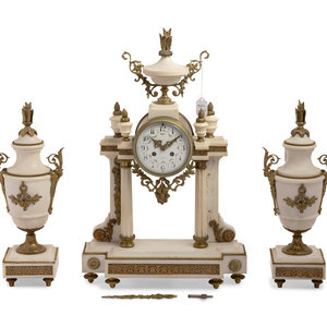 A French Gilt Metal Mounted Marble