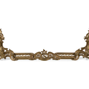 A Rococo Style Gilt Metal Fire