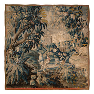 A Continental Wool Verdure Tapestry 2a7945