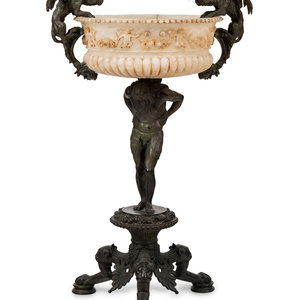A Neoclassical Bronze and Carved 2a7972