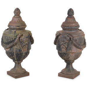 A Pair of Cast Iron Covered Garden 2a797a