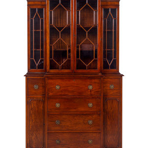 A Regency Style Mahogany Breakfront