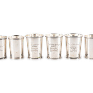 Six American Silver Julep Cups
Mid 20th