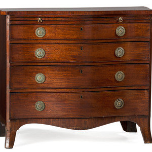 A Serpentine Front Mahogany Chest 2a7a2f