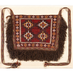A Caucasian Woven Saddle Bag mounted 2a7a3a