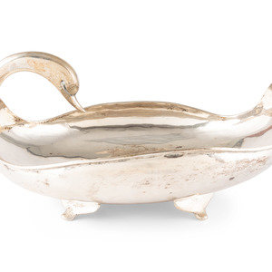 A Mexican Silver Swan Center Bowl Mexico 2a7a43