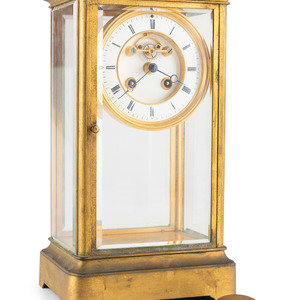 A Brass Mantel Clock
Late 19th/Early