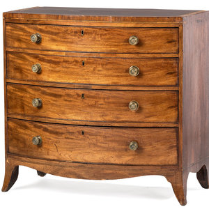 A Federal Mahogany Bowfront Chest Early 2a7a5f