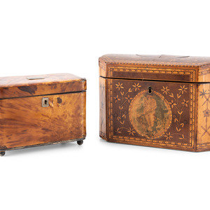 Two English Tea Caddies 19th Century including 2a7a56