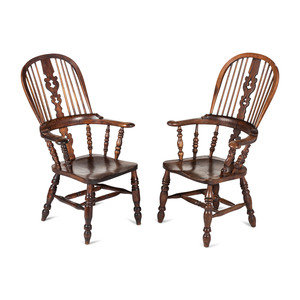Two English Windsor Armchairs 18th 2a7a91