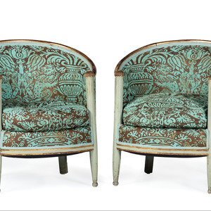 A Pair of Painted Neoclassical