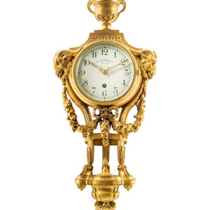 A Louis XVI Style Gilt Bronze Cartel