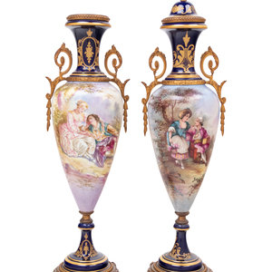A Pair of S vres Style Gilt Metal 2aa230