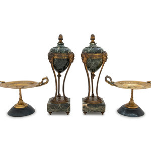 A Pair of Neoclassical Brass Tazze 2aa25d