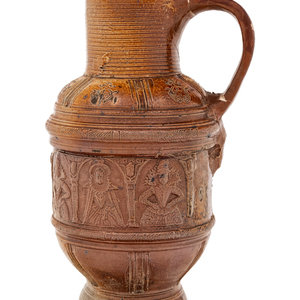 A Raeren Stoneware Jug
Circa 1600
Height