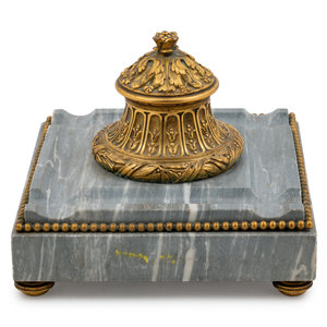 A Continental Gilt Bronze and Marble