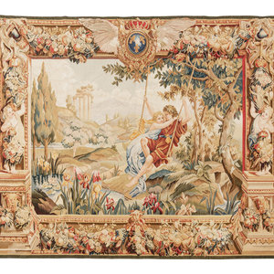 A Continental Wool Tapestry Late 2aa2d0