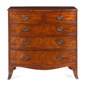 A Regency Mahogany Bowfront Chest 2aa332