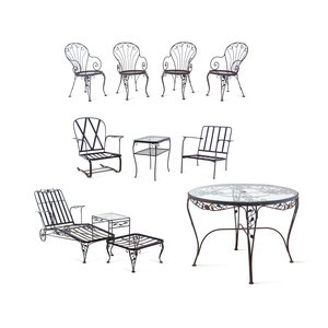 A Collection of Metal Garden Furniture 20th 2aa374