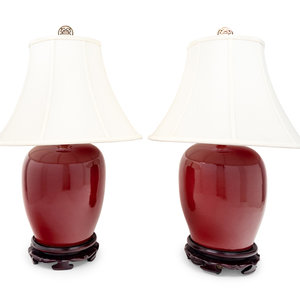 A Pair of Copper Red Glazed Porcelain 2aa392