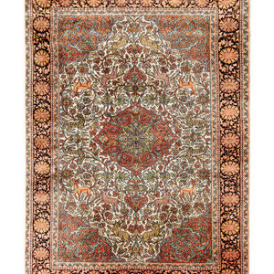 A Persian Silk Rug 6 feet 10 inches 2aa3d7