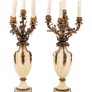 A Pair of French Bronze and Marble 2aa478