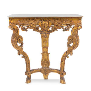 A Louis XV Style Giltwood Marble Top 2aa48b