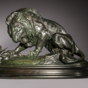 Antoine Louis Barye French 1795 1875 Lion 2aa4d3