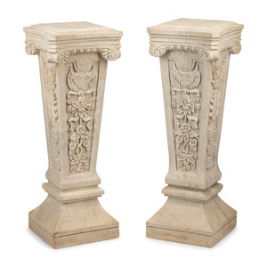 A Pair of Italian Carved Marble