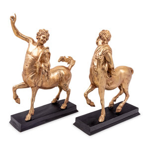 A Pair of Italian Gilt Bronze Furietti